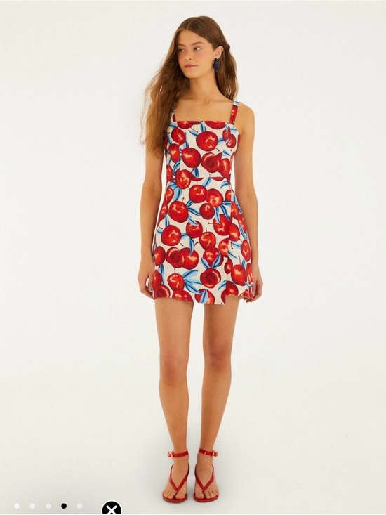 FARM Rio Dresses & Skirts - FARM Rio Red Cherry-Print Square Neck Mini Dress this is a brand new dress!!